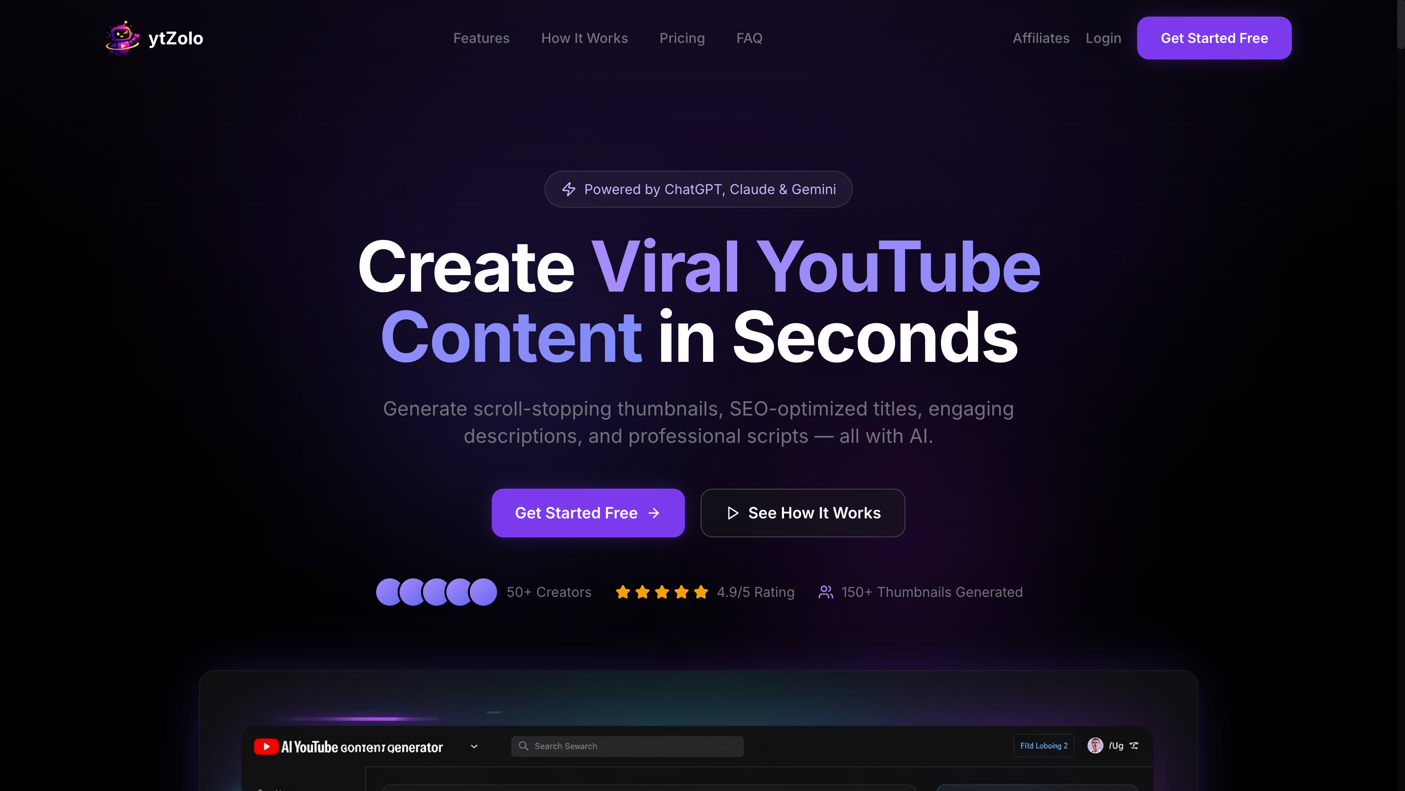 ytZolo - AI YouTube Content Generator preview