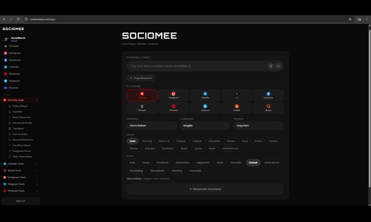 SocioMee AI preview