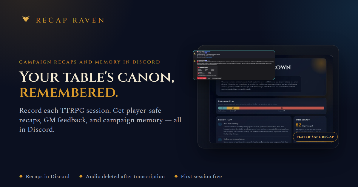 Recap Raven screenshot 1