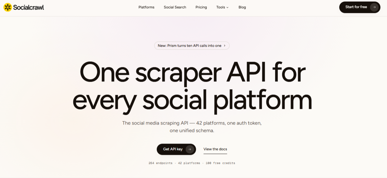 SocialCrawl preview