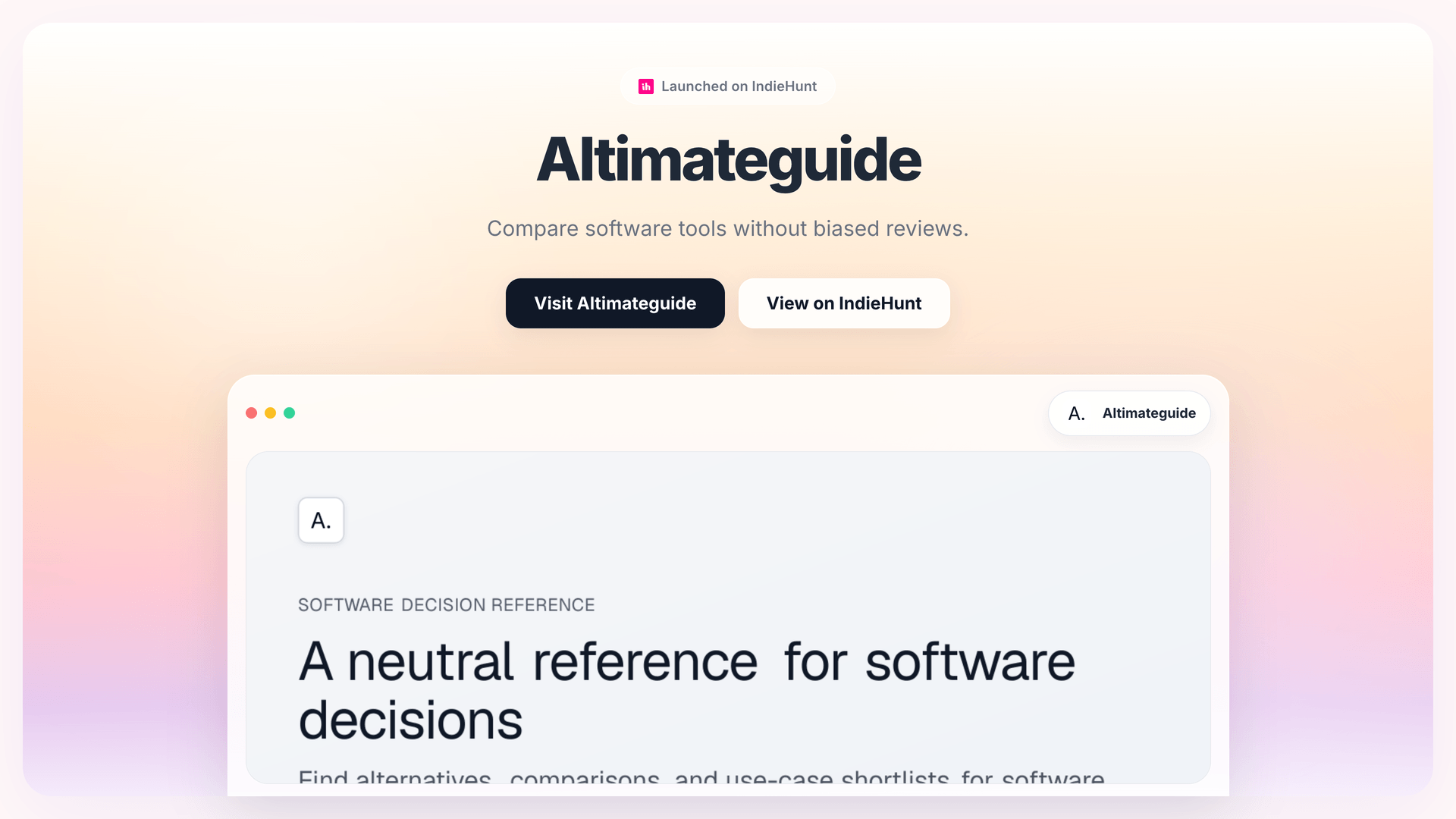 Streamline Software Choices with Altimateguide's Neutral Insights