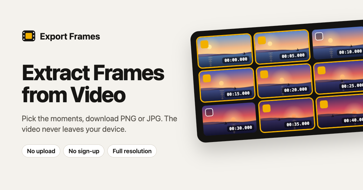 Export Frames preview