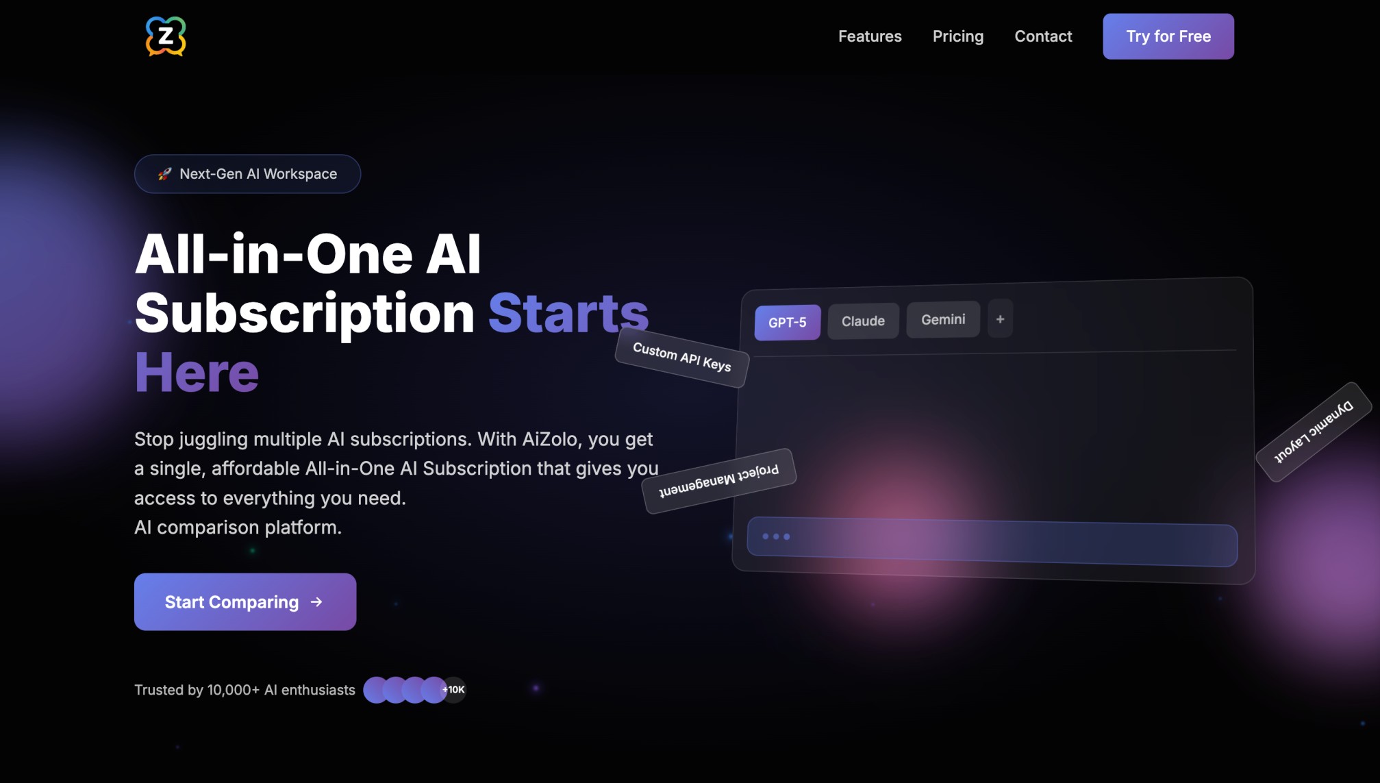 AiZolo - All-in-One AI Subscription preview