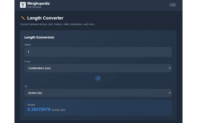 Weighopedia - Unit Converter screenshot 1
