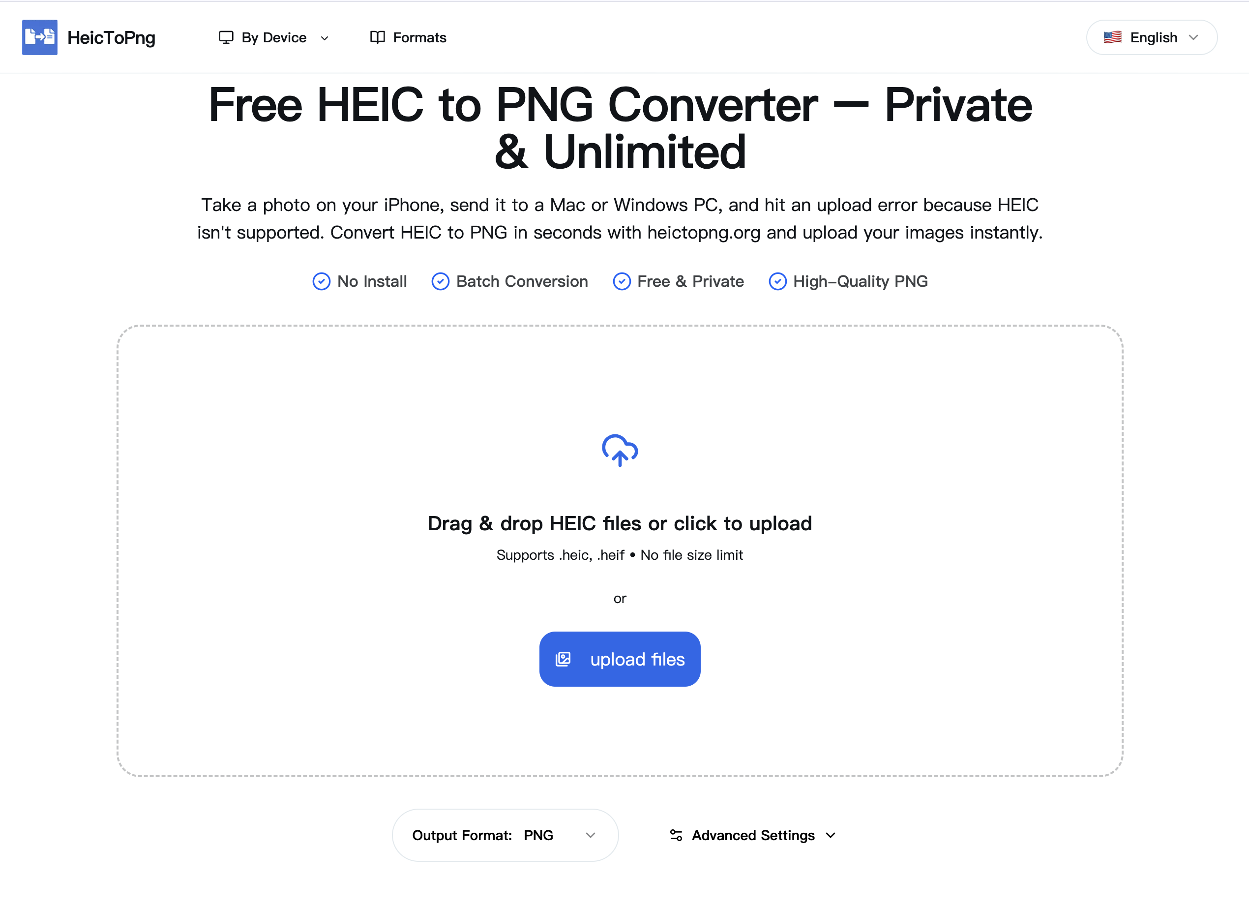 Free HEIC to PNG Converter – Private, Unlimited website preview