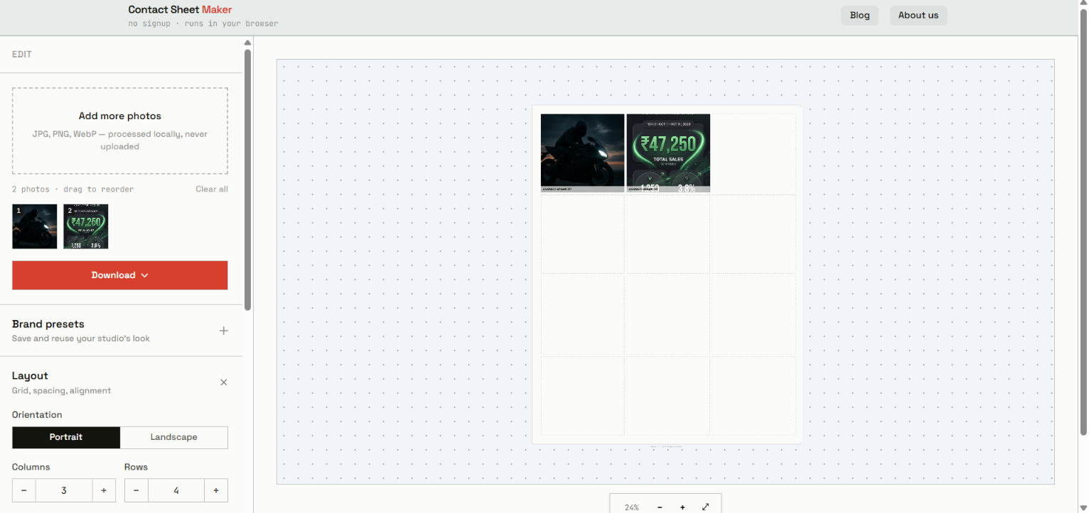 Contact Sheet Maker preview