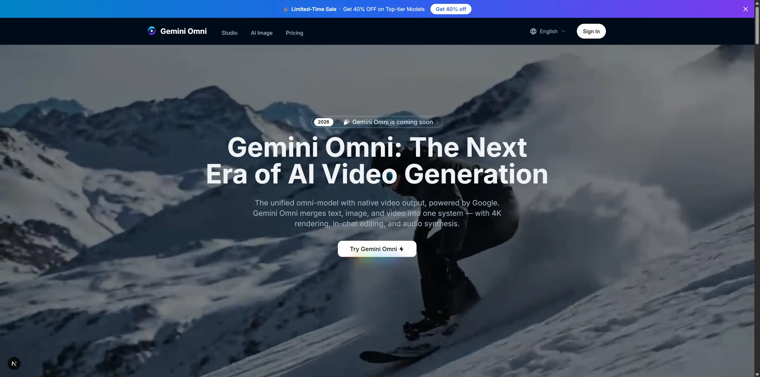 Gemini Omni AI Video Generator | Craft Cinematic Videos screenshot 1