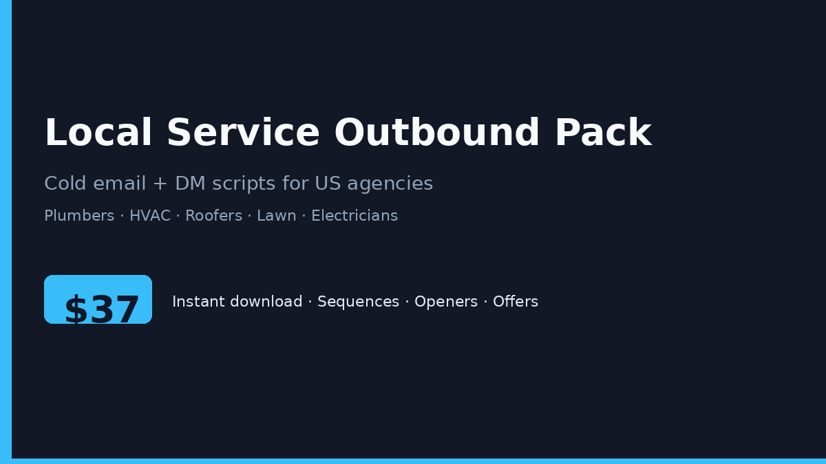 Local Service Outbound Pack preview