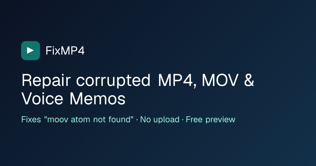 FixMP4 preview