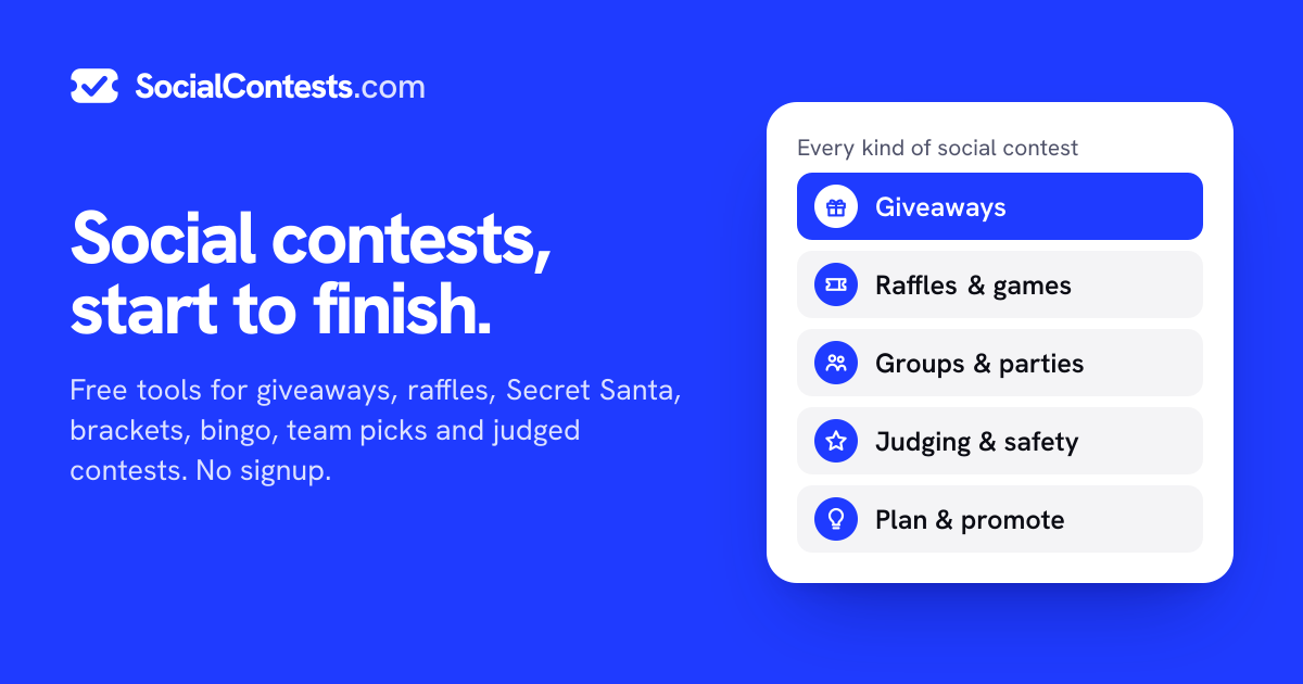 SocialContests.com preview