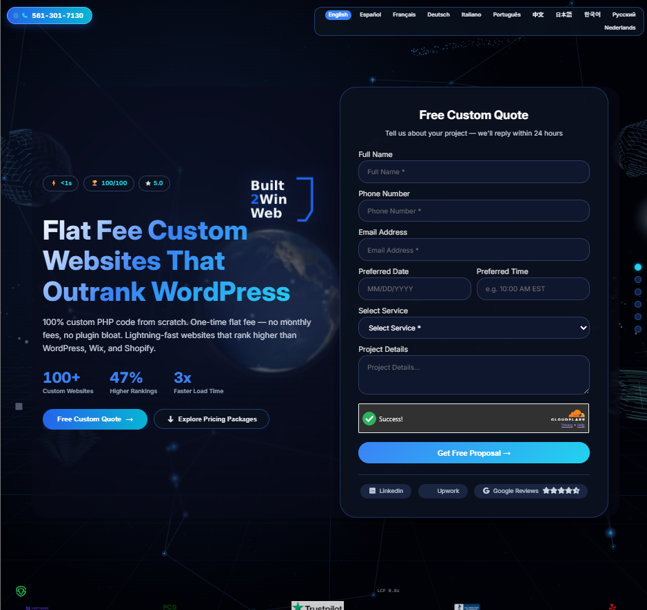BuiltToWinWeb screenshot 1
