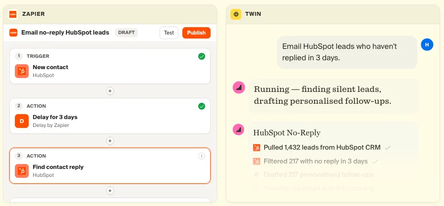 Twin — The AI Company Builder website preview