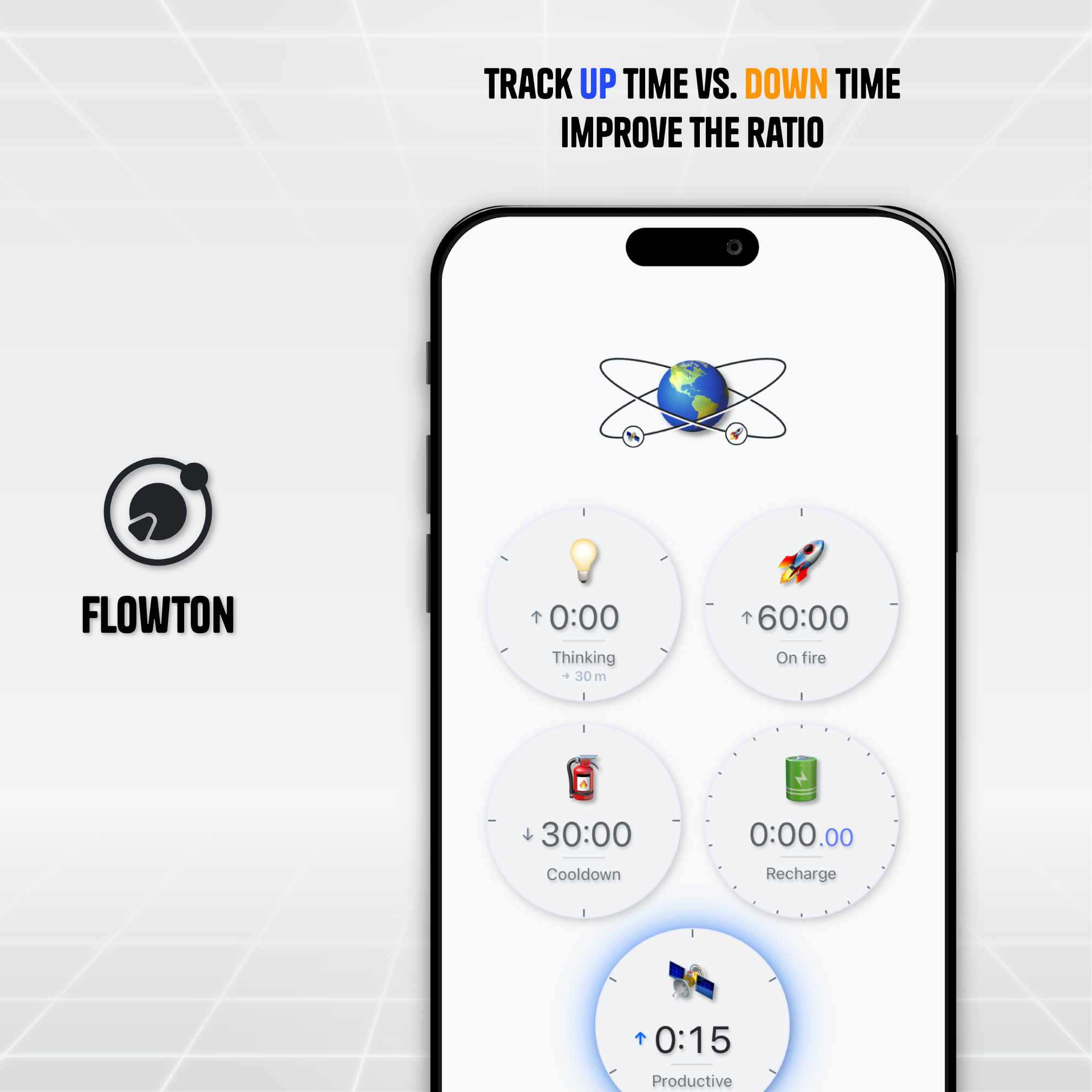 Flowton: the "time particle" website preview
