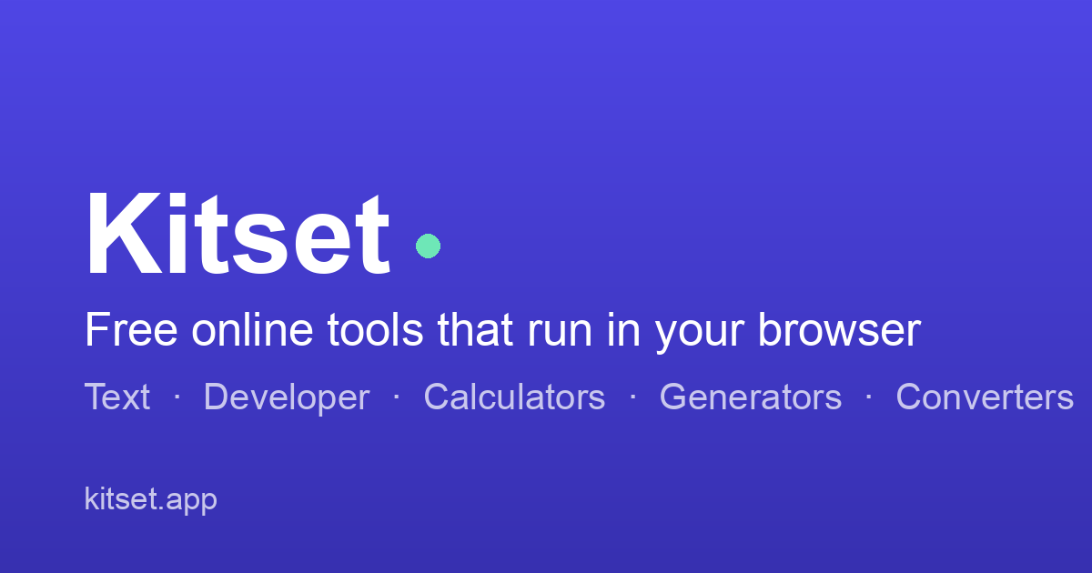 Kitset preview