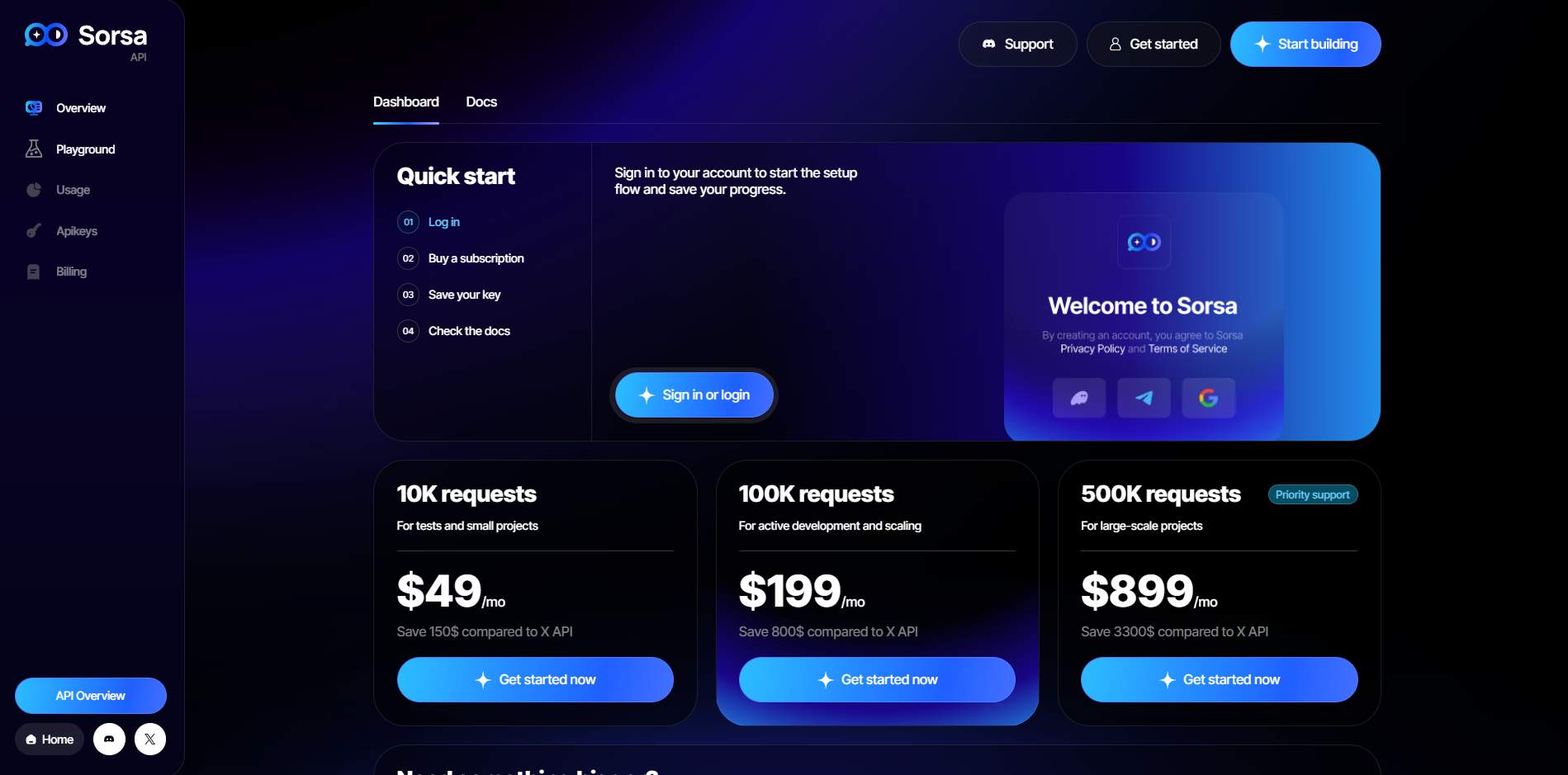 Sorsa API preview