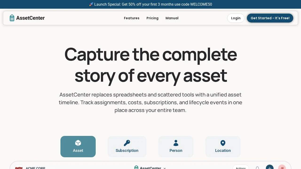 AssetCenter screenshot 1