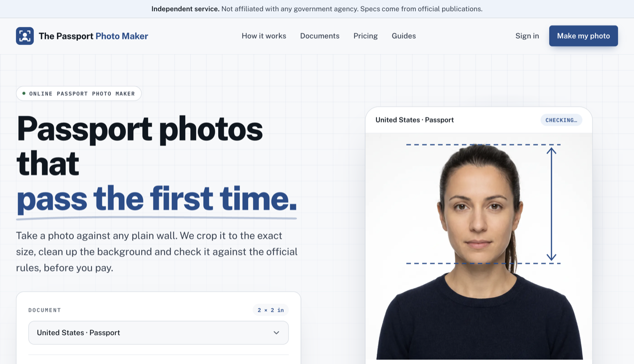 The Passport Photo Maker preview