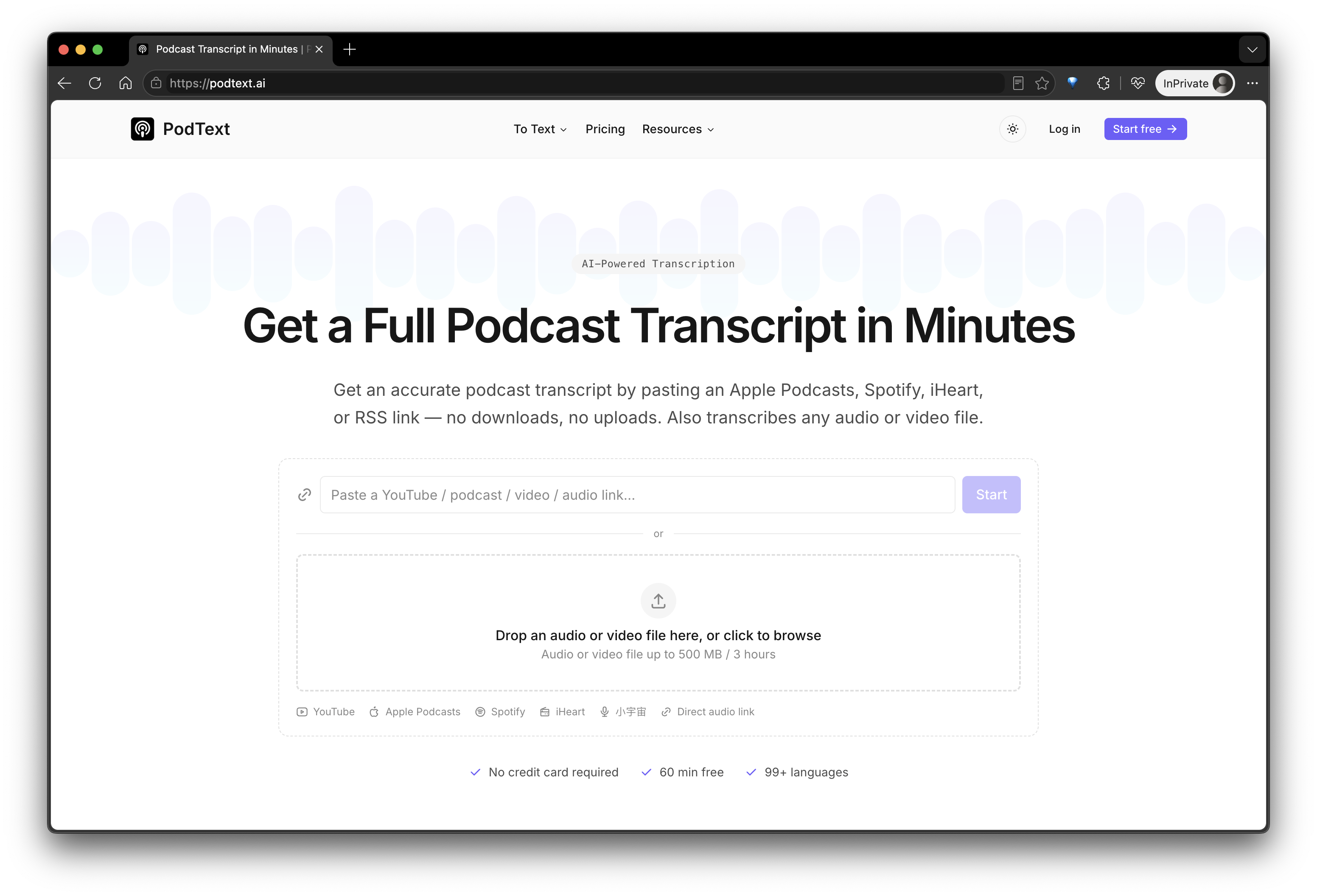PodText screenshot 1