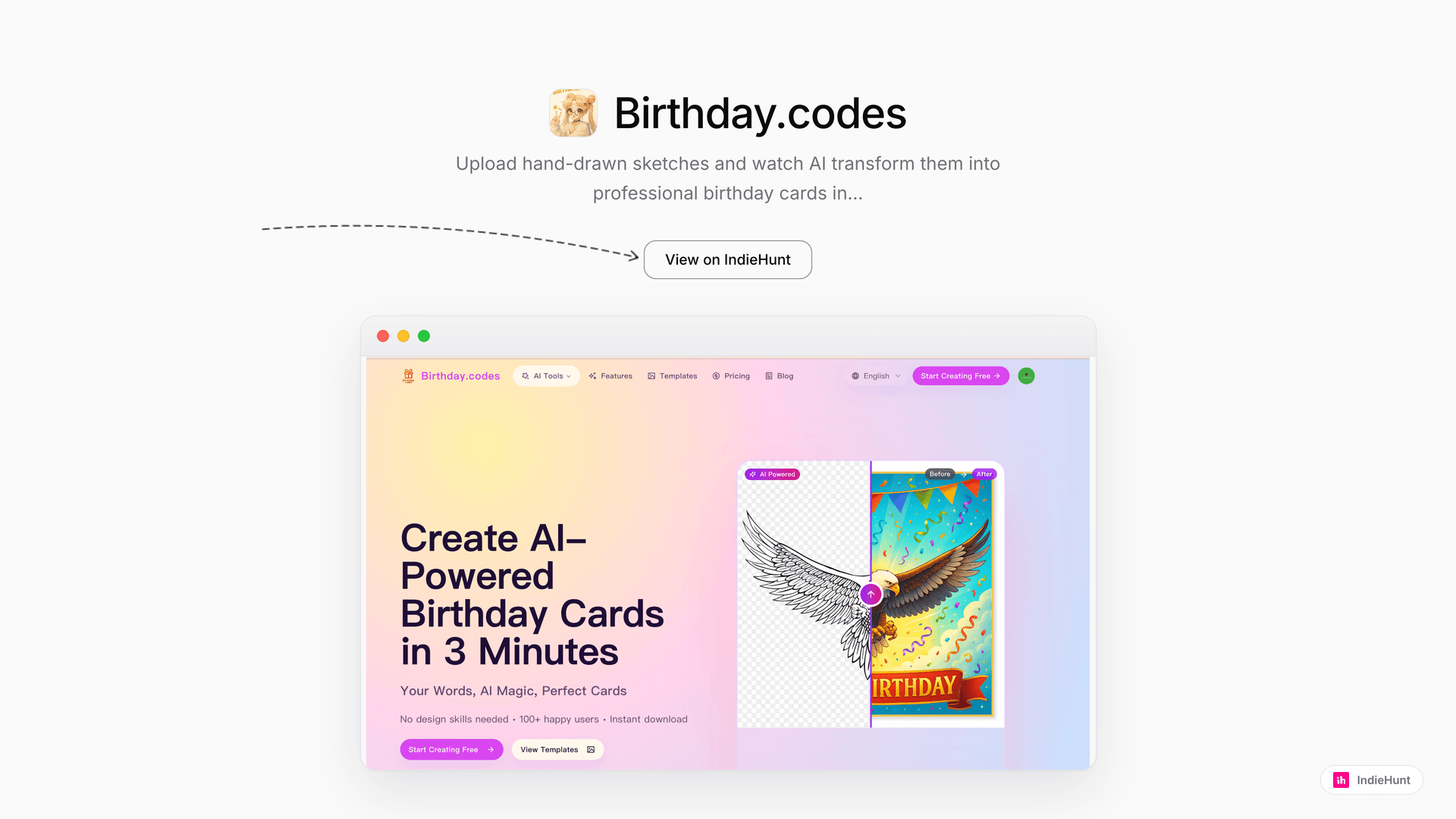 Transform Hand-Drawn Sketches to Cards with Birthday.codes AI