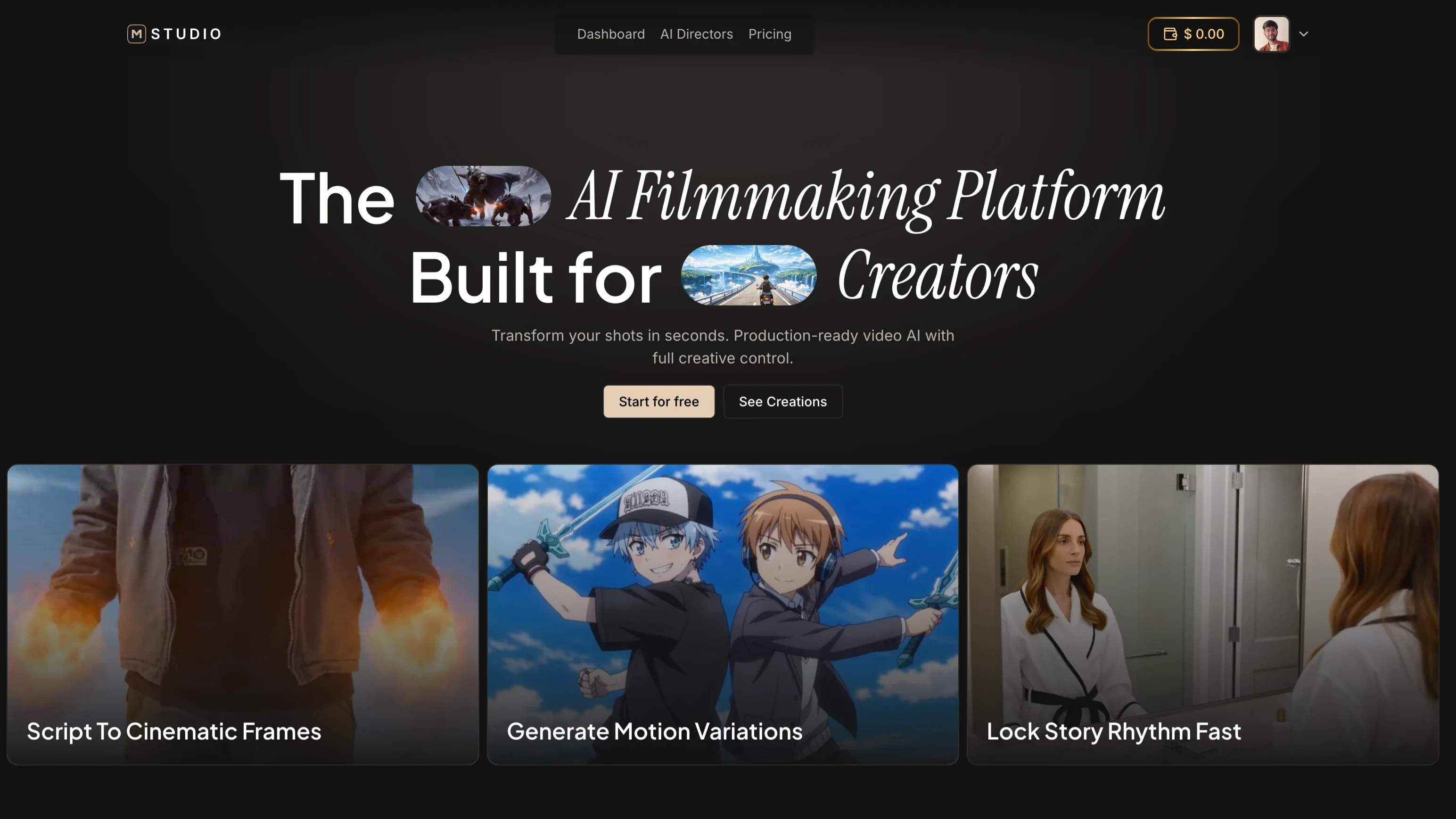 MStudio website preview
