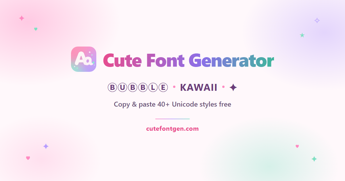 CuteFontGen preview