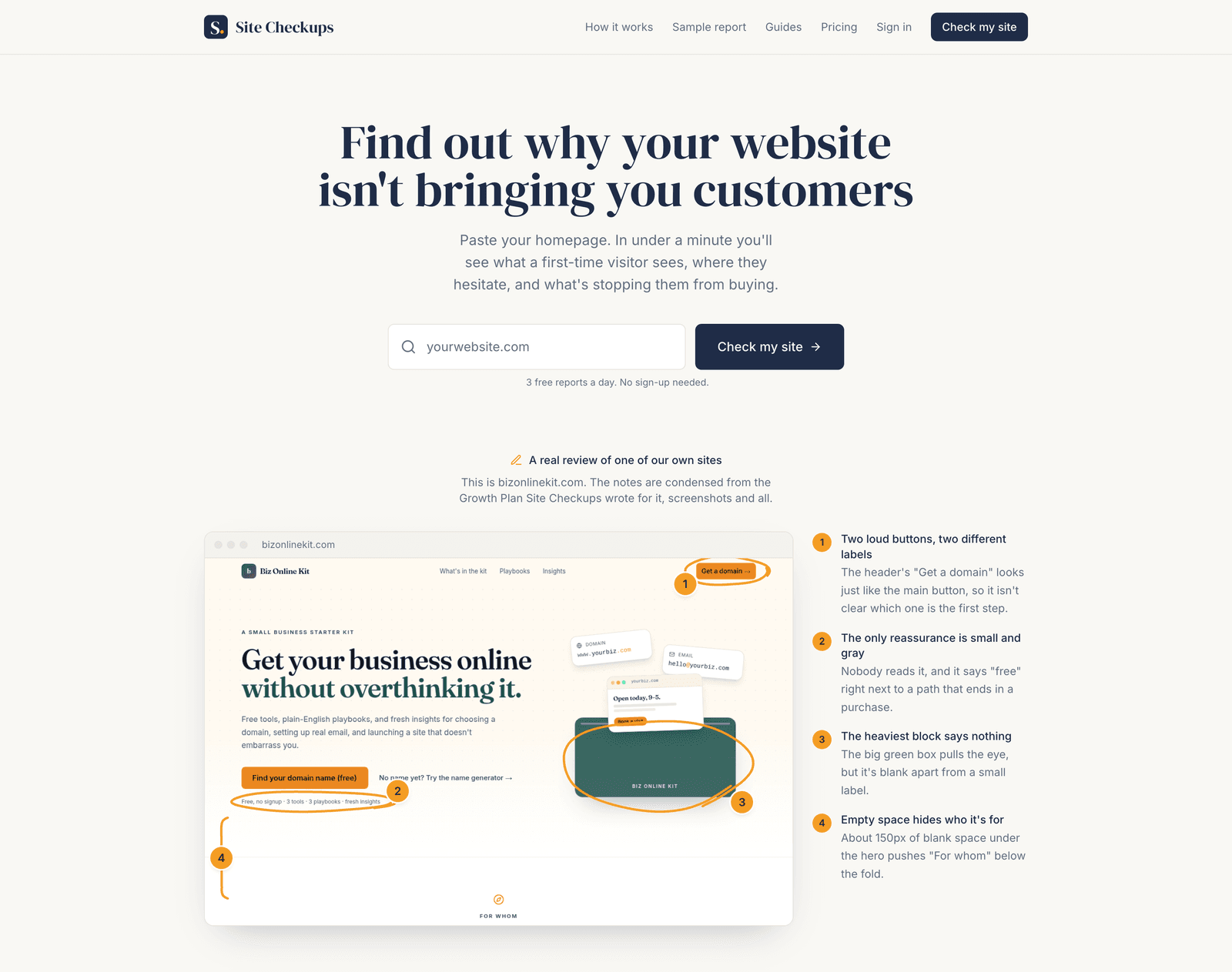 Site Checkups preview