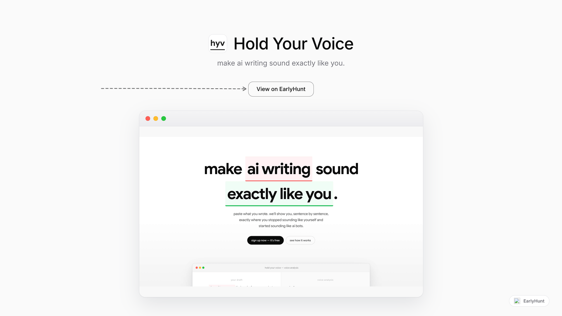 Preserve Your Unique Writing Style with Hold Your Voice AI