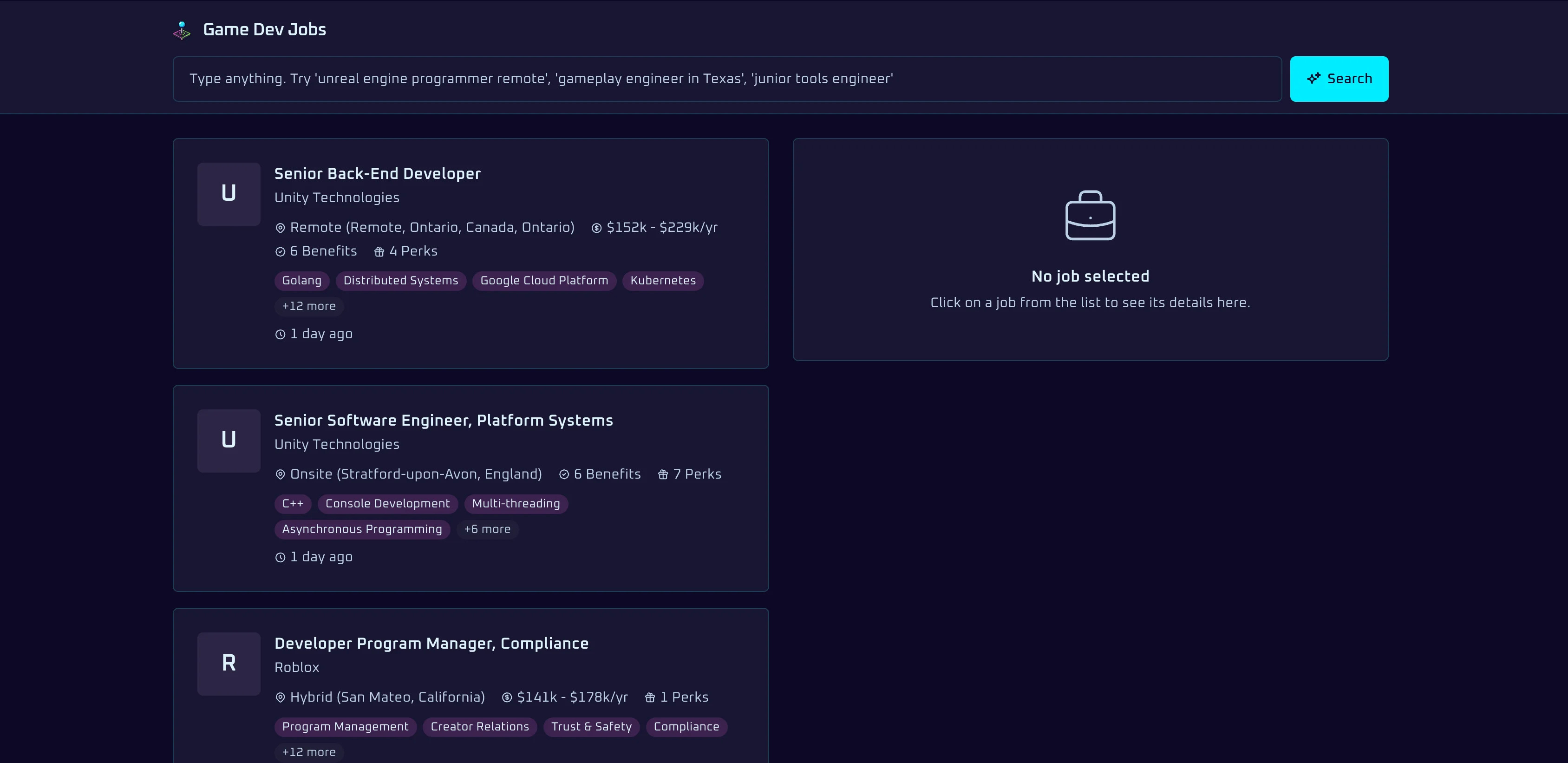 Game Dev Jobs preview