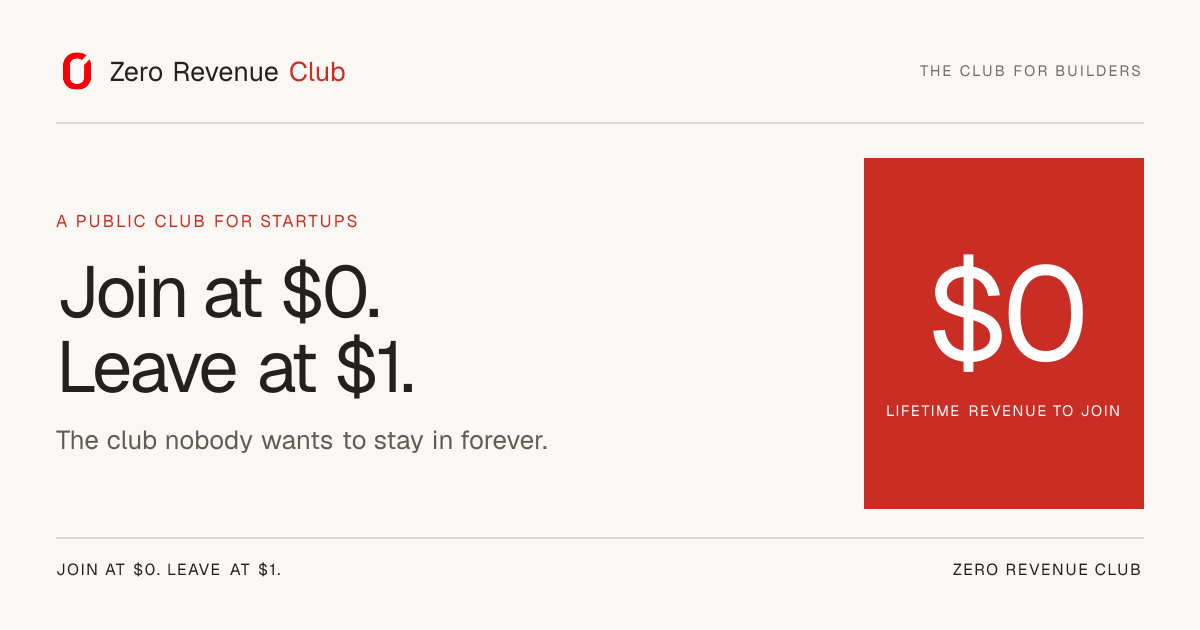 Zero Revenue Club preview