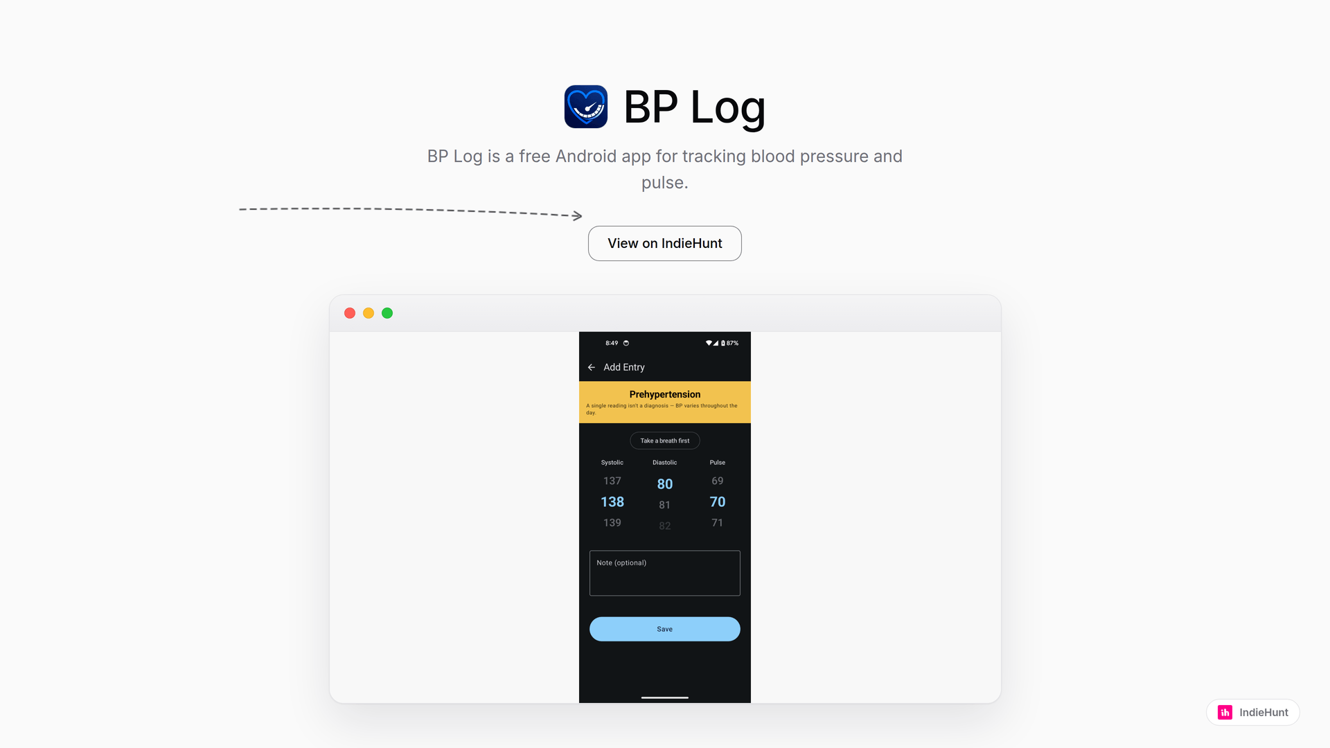 Simplify Blood Pressure Tracking with BP Log for Android