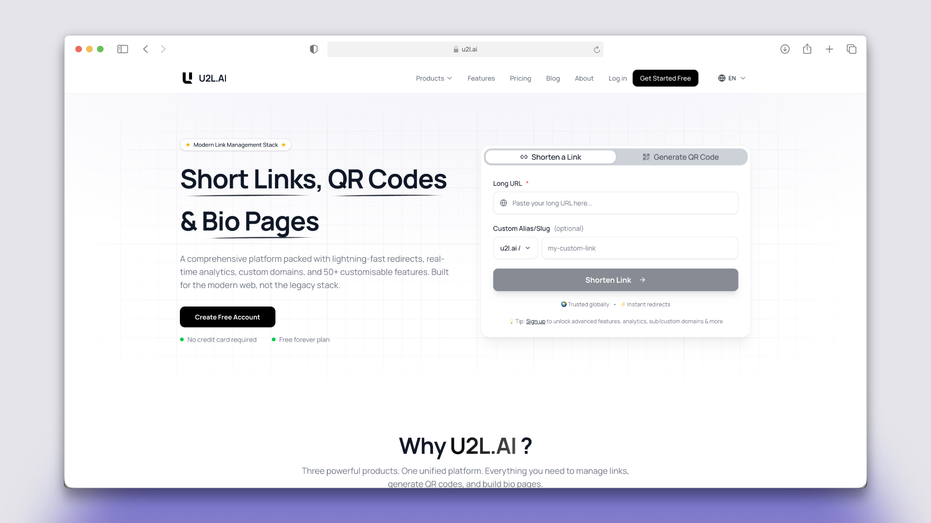 U2L AI website preview