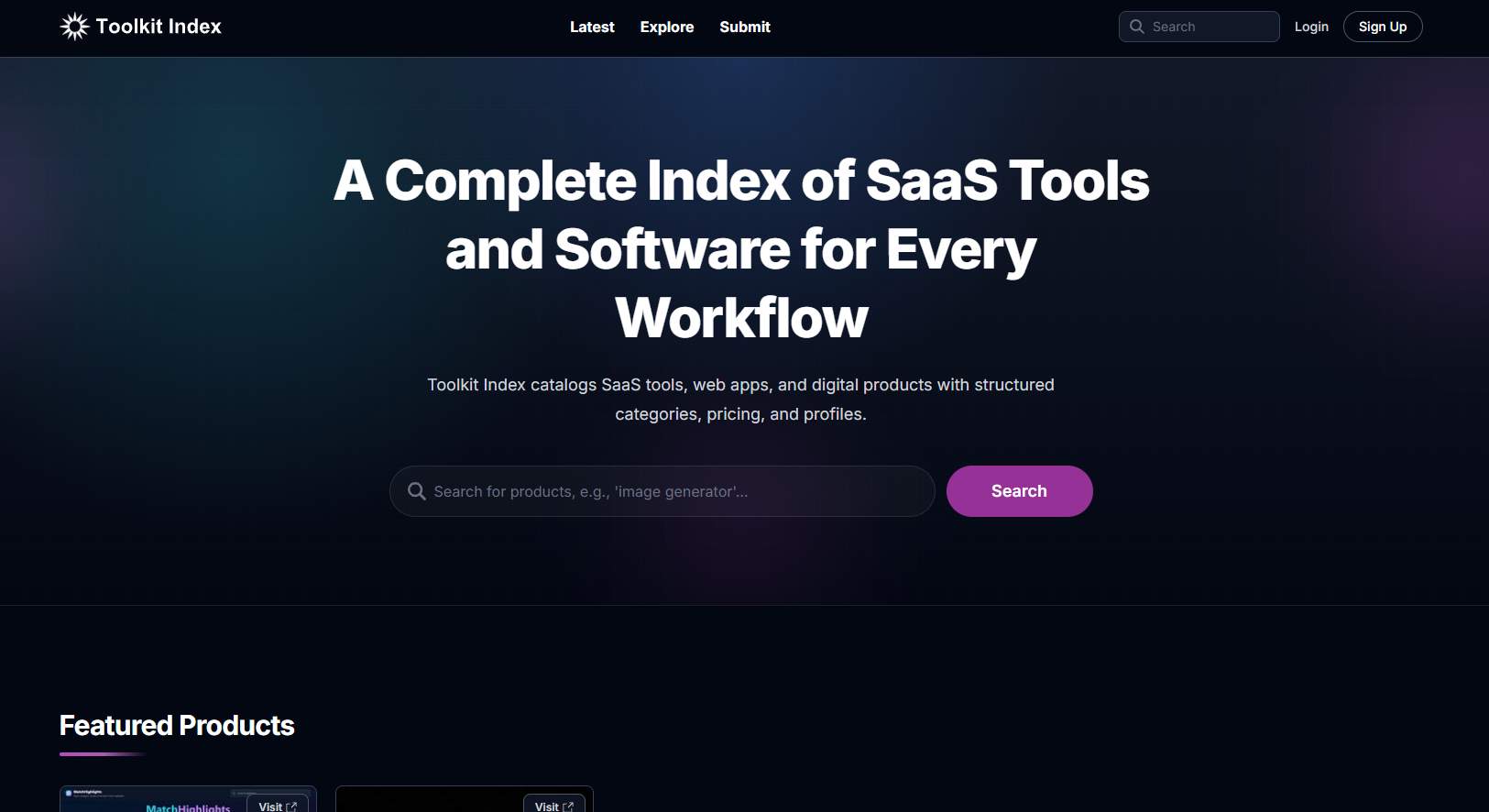 Toolkit Index website preview