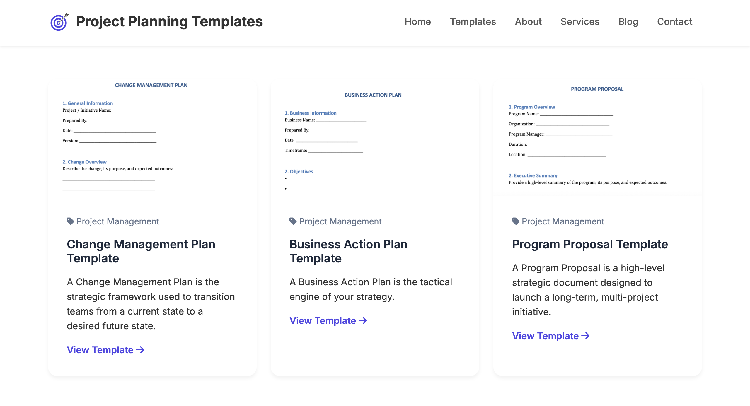 Project Planning Templates screenshot 1