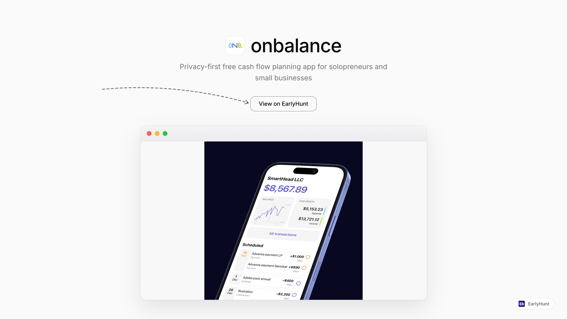 Privacy in Cash Flow Planning: How onbalance Protects Data