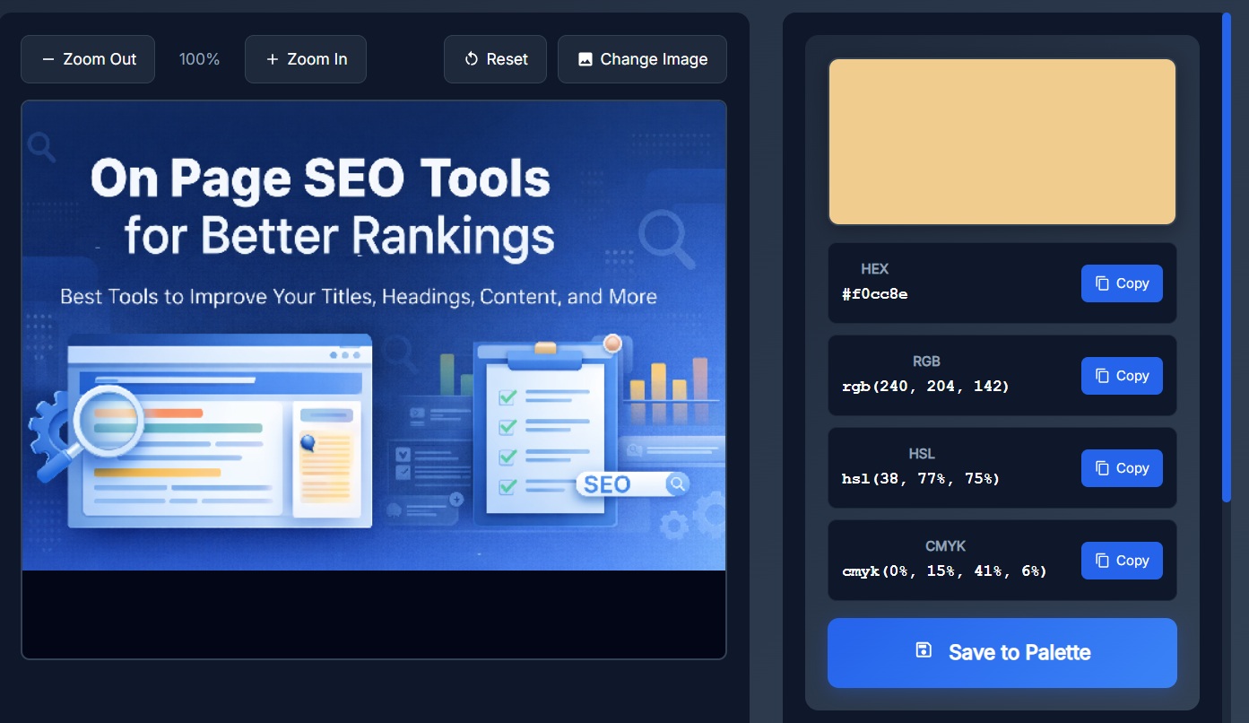 Image Color Picker Online website preview