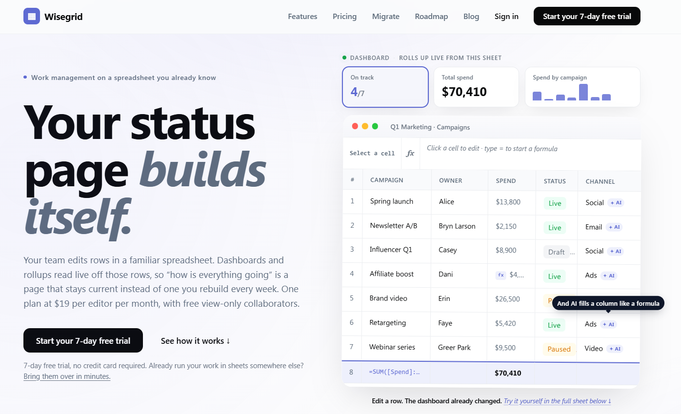 Wisegrid.co preview