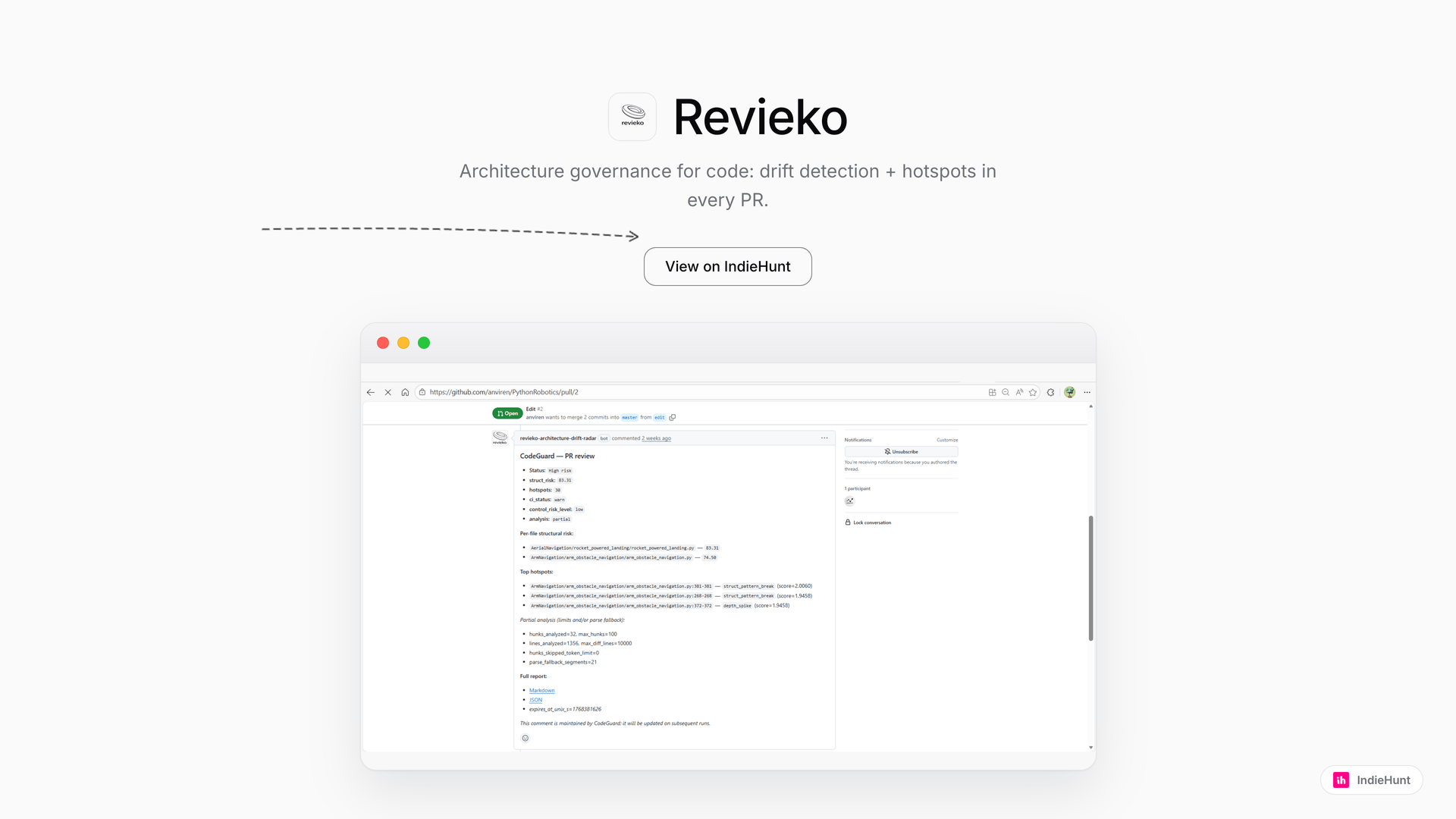 Enhance Code Reviews with Revieko's Architecture Drift Detection