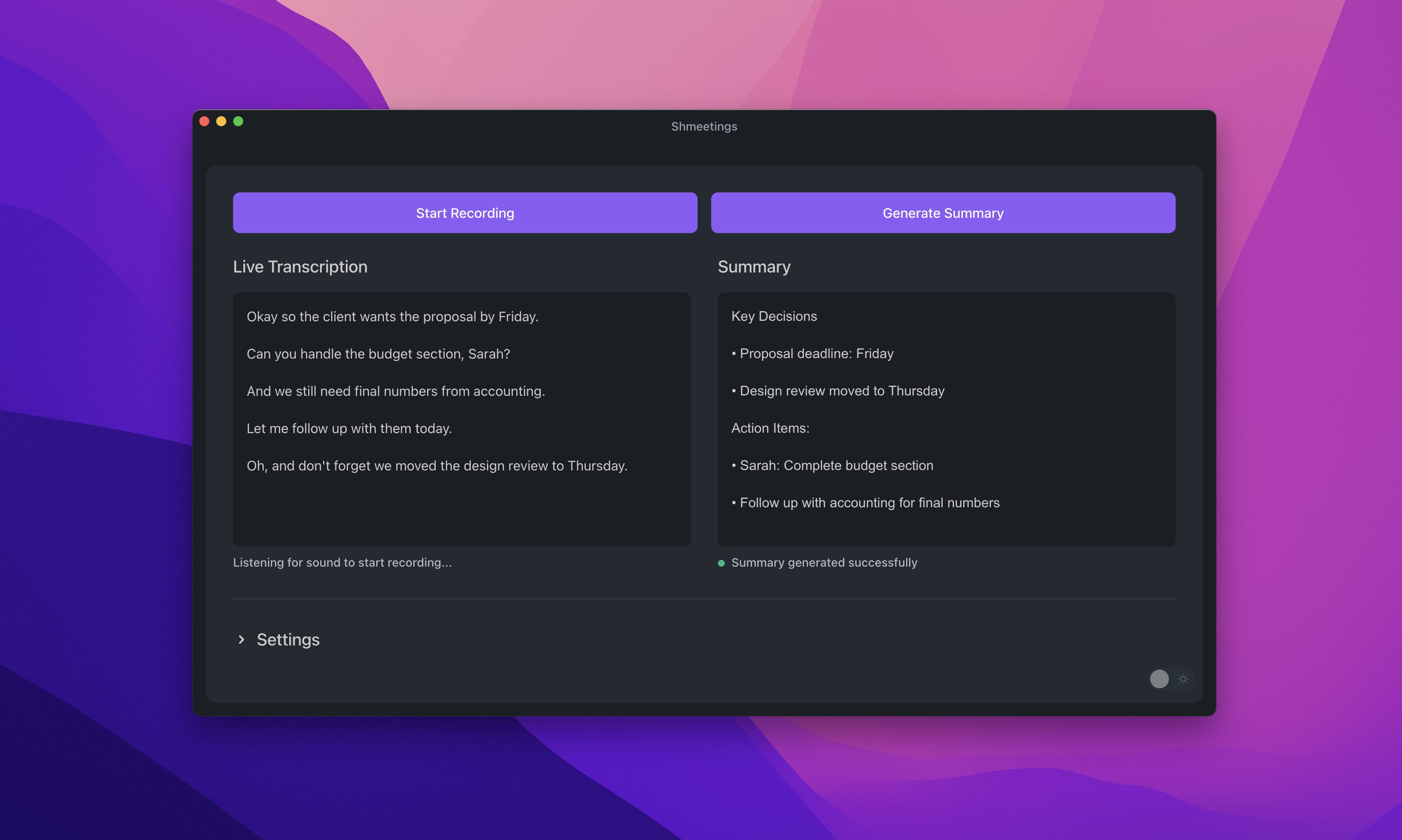 Shmeetings preview