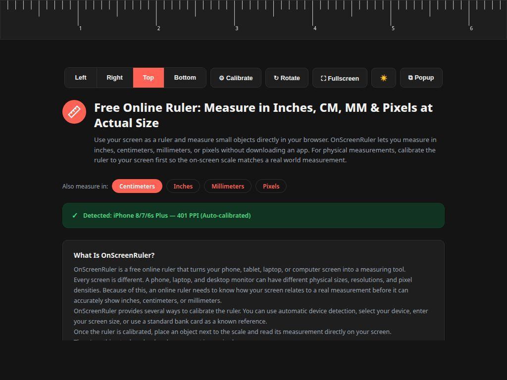Online Ruler screenshot 1