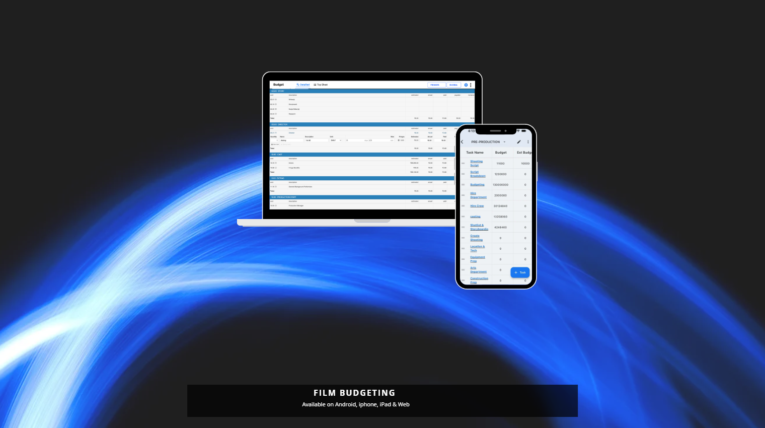 AI Movie Budgeting Software | Studiovity website preview