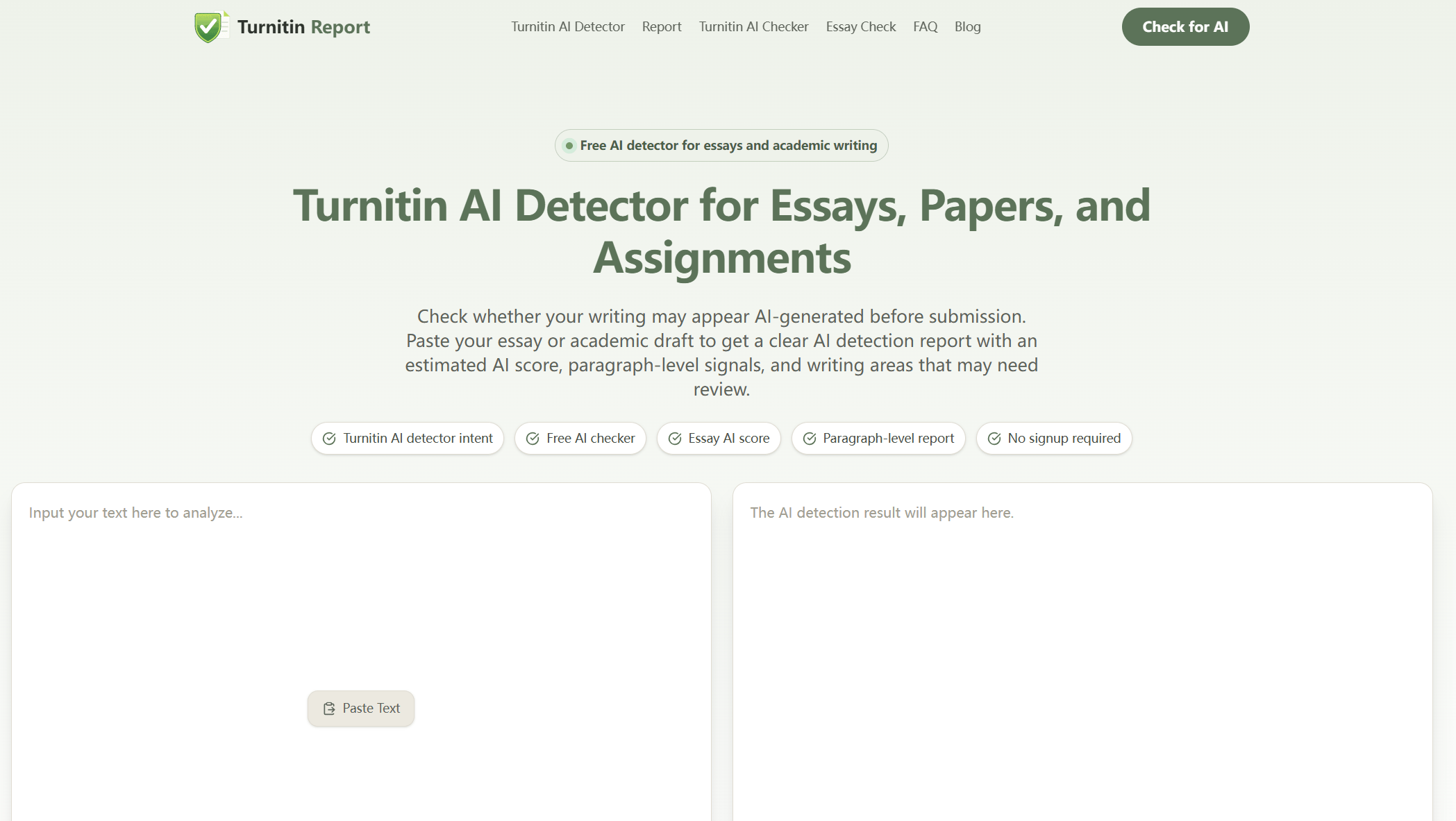 Turnitin Report preview