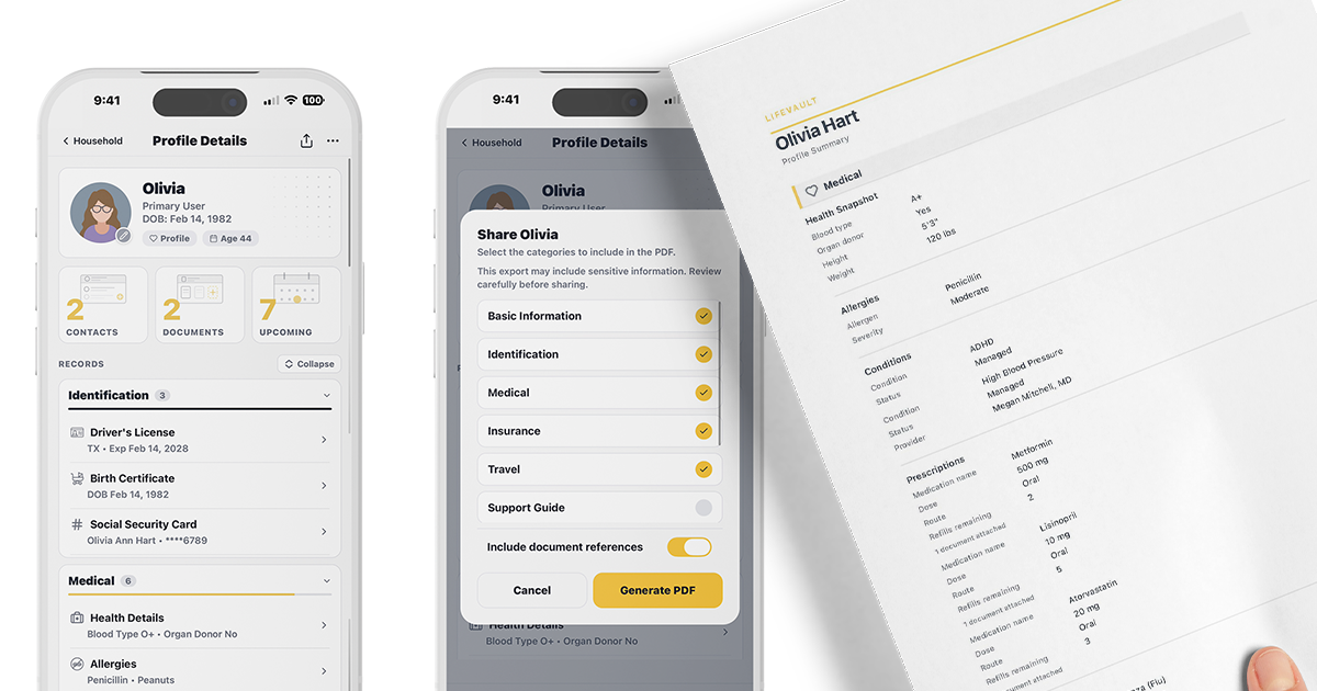 LifeVault™ screenshot 1