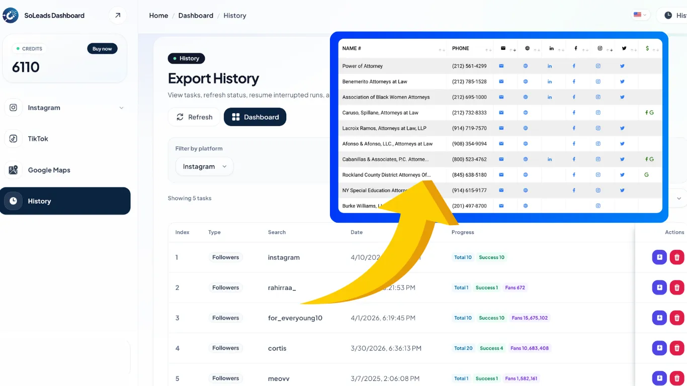 IG Follower Export Tool website preview