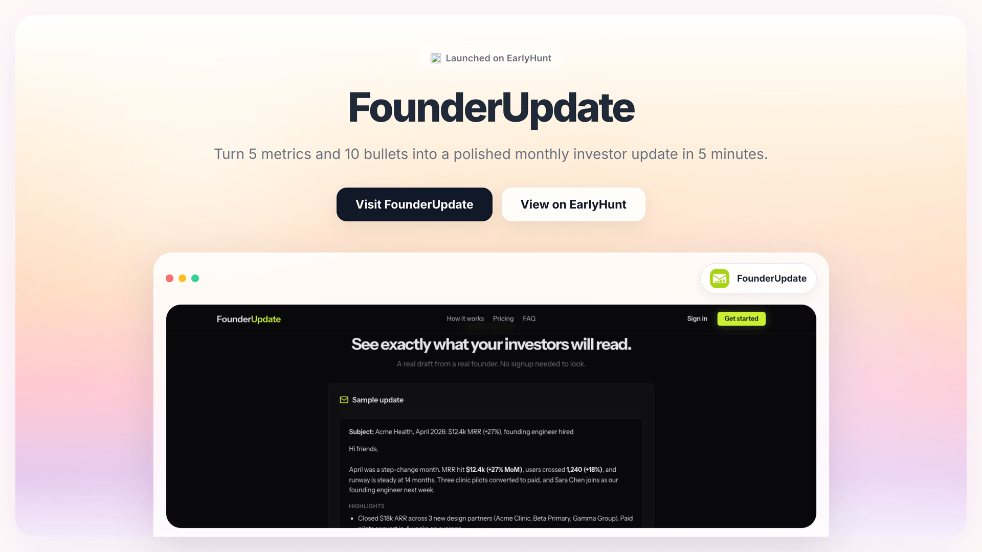 Efficient Investor Updates: How FounderUpdate Saves Time