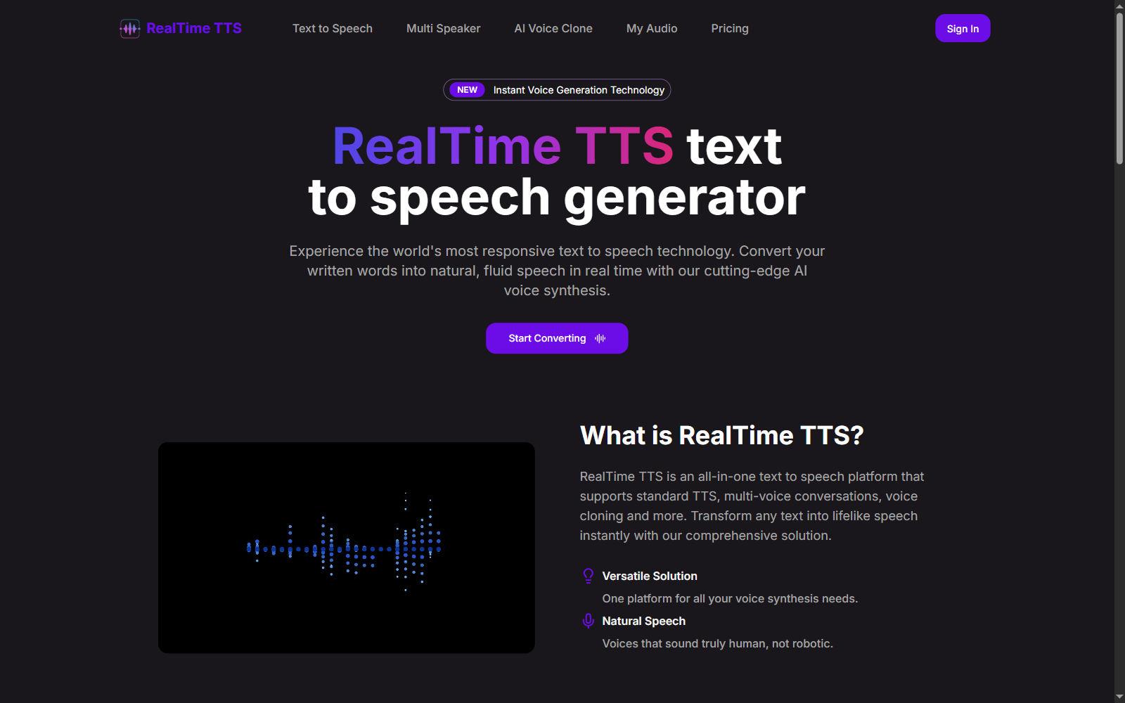 RealTime TTS screenshot 1