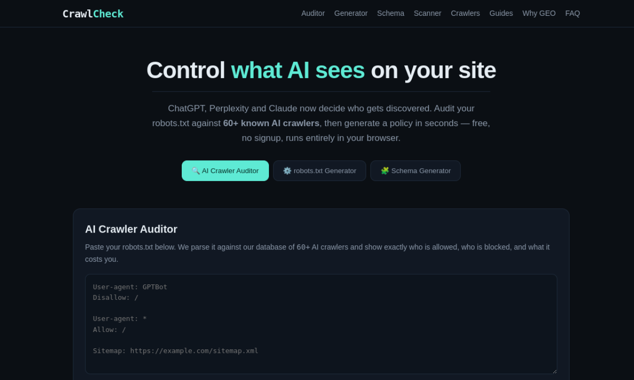 CrawlCheck preview