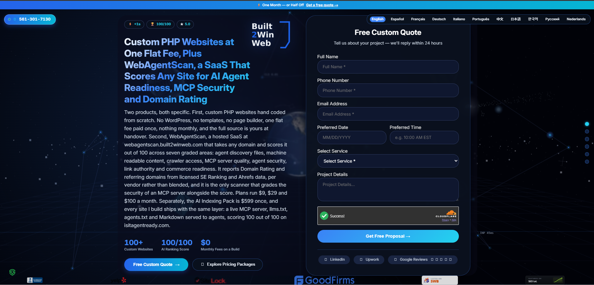 BuiltToWinWeb preview