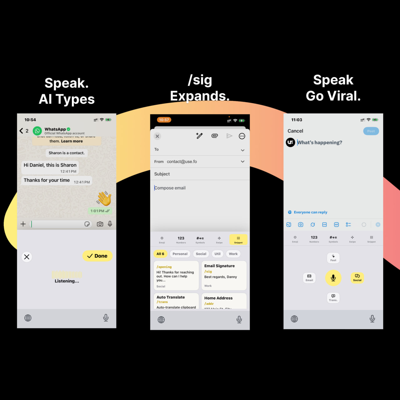 use.fo - AI Voice Typing preview