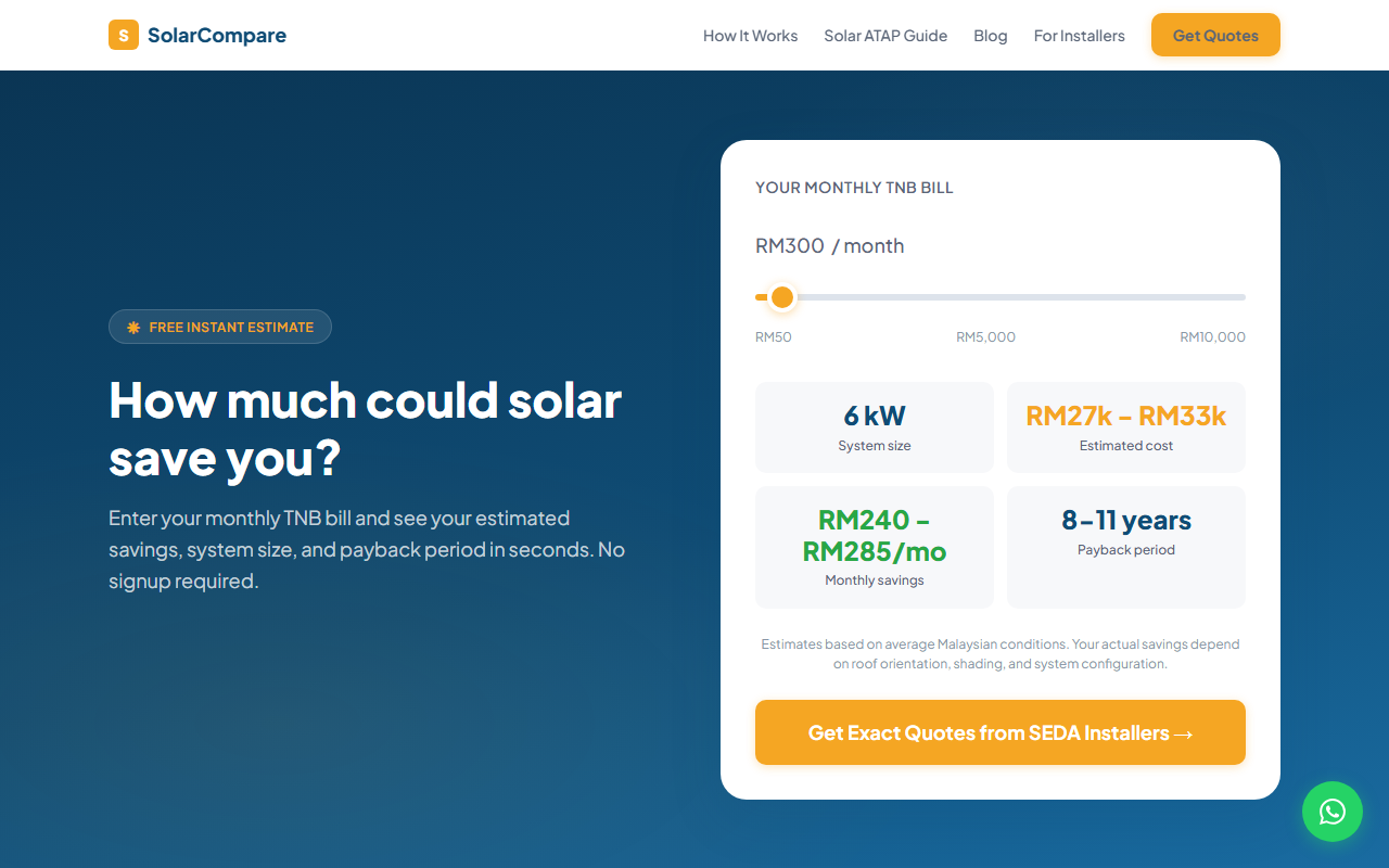 SolarCompare.my preview