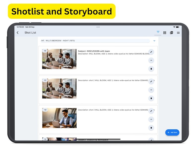 Shot List Software & AI Shot List Generator | Studiovity website preview